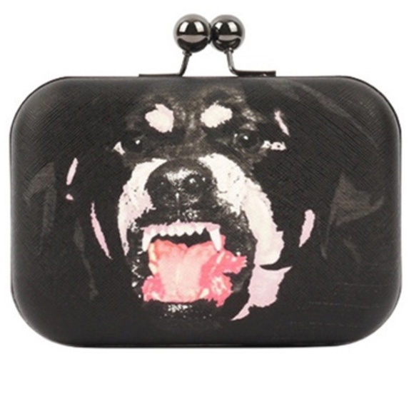 Rottweiler Dog Print Evening Bags Black Mini Ball Bag Women Clutch Bag - Picture 1 of 5